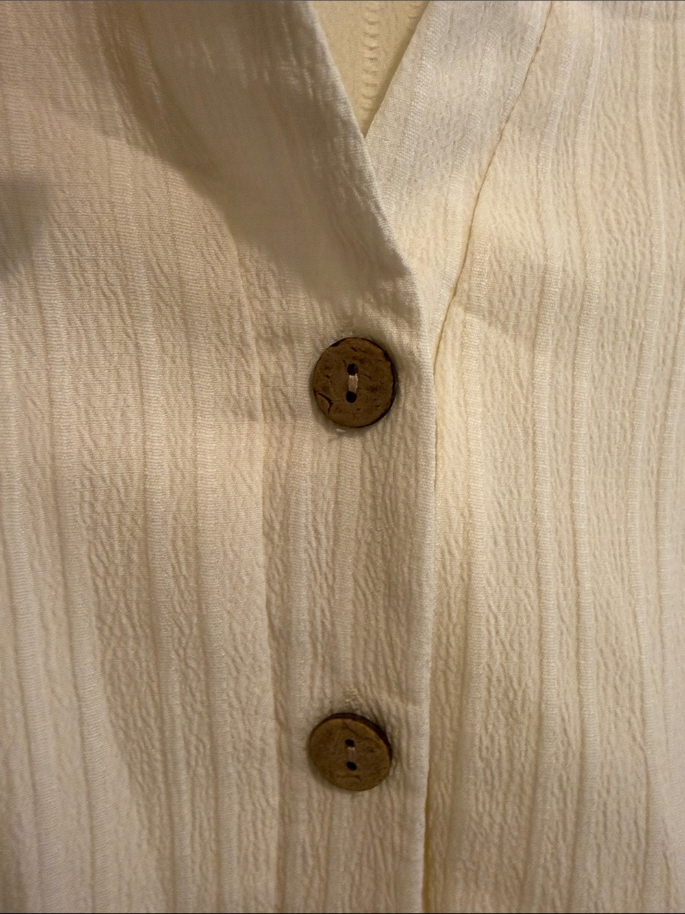Sleeveless Collared Dress - Off White/Cream - Picture 4 of 5
